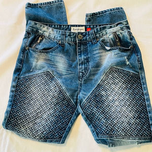 R&D Ranch & Dvlpmnt Mens Distressed Jeans, Size 34